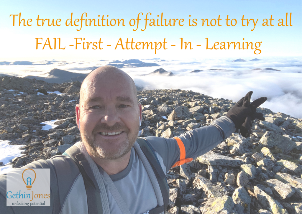 Time to see that failure is a part of living and learning and failing is ok